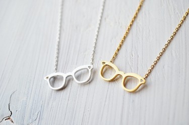 Glasses Pendant Necklace