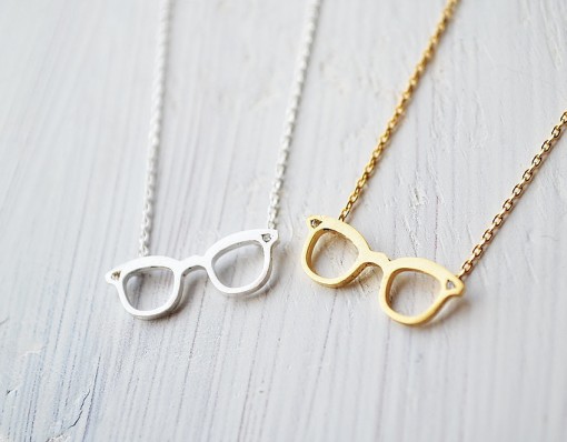 Glasses Pendant Necklace