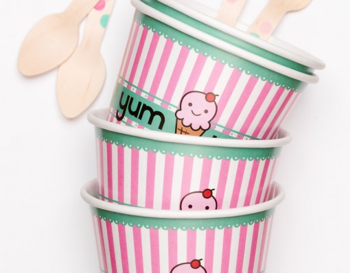 Pink Olive Ice Cream Set